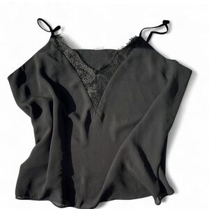 Melrose & Market Whimsygoth Goth Alt Black Lace Cami Tank - XXL